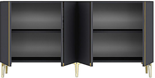 TV-Ständer Grau M150xP32xH75cm SteweHome