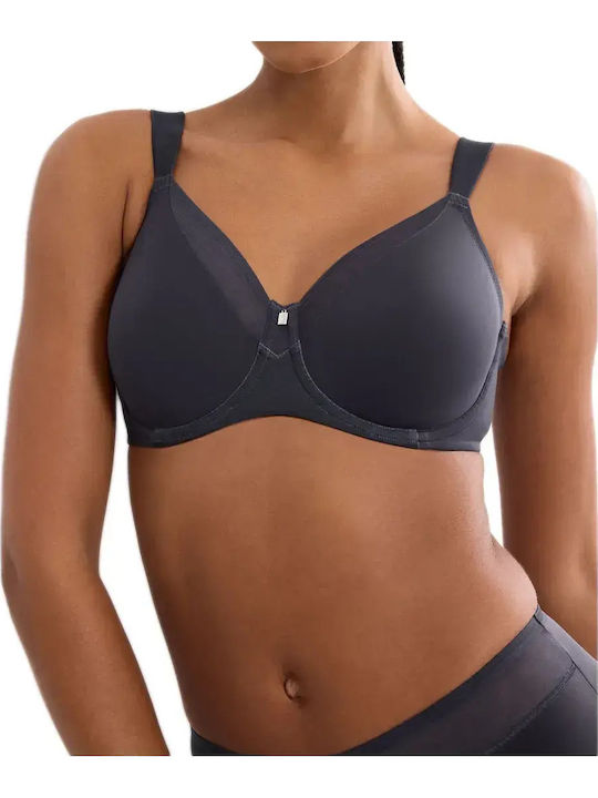 True Shape Sensation Navy Blue Minimizer Bra without Padding with Underwire
