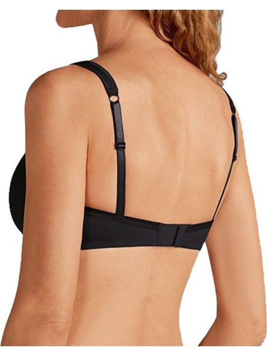 Lara Satin Sb Μαύρο Σουτιέν Μαστεκτομής