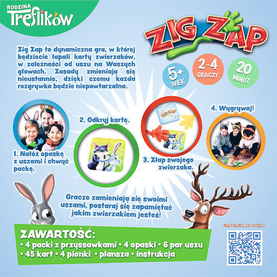 Board Game Zig Zag for 2-4 Players 5+ Years Old (PL) Trefl