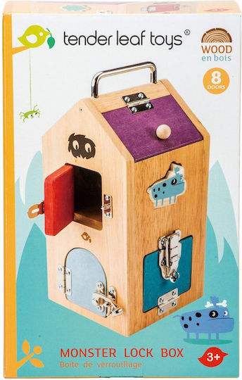 Tender Leaf Toys Jucărie pentru Bebeluși Joc Terațakia Învăț să Deschid și să Închid Lacăte din Lemn pentru 36++ Luni