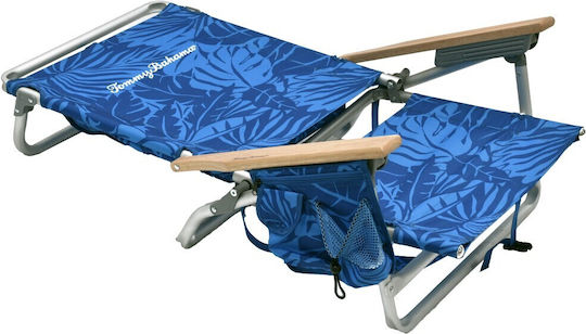 Campus Beach Chair Lounger-Armchair Aluminium with Recline 5 Spots Blue