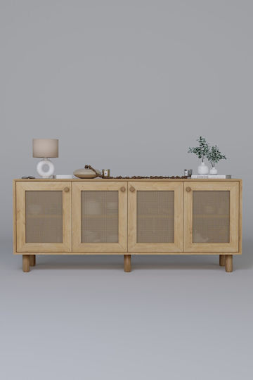 Μπουφές Ξύλινος Πολύχρωμος 180x40x75cm