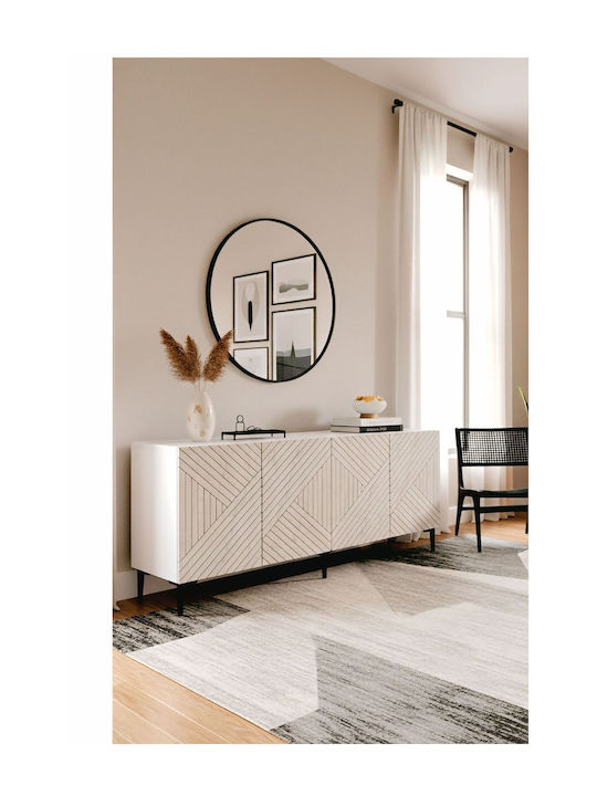 SteweHome Sideboard Holz 180x32x75cm Braun