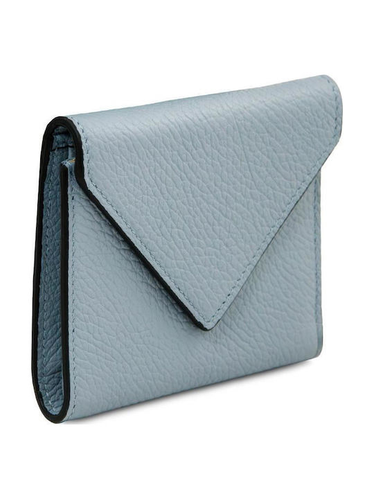 Large Leather Women's Wallet Light Blue