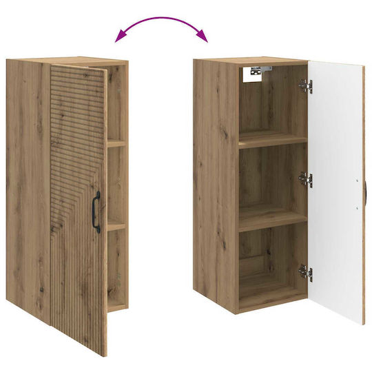 vidaXL Bathroom Cabinet 33x34.5x90cm Oak