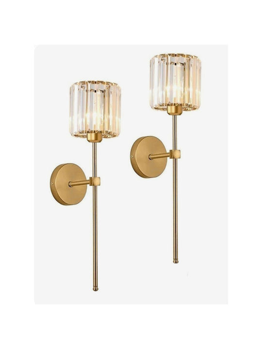 SteweHome Moderne Wandleuchte mit E27 Lampenbirnensockel und Schalter Gelbe