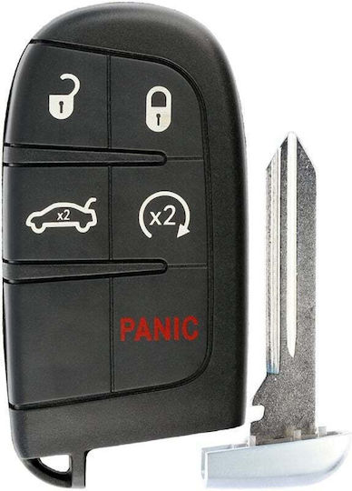 Cheie Auto Completă Compatibilă Jeep Chrysler Dodge 4+1 Butoane 433mhz Cip 46 Fcc M3n40821302