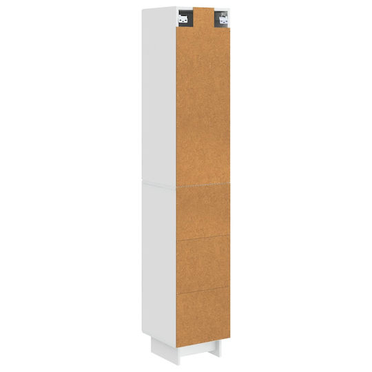 vidaXL Bathroom Floor Column Cabinet L34.5xD33xH90cm White