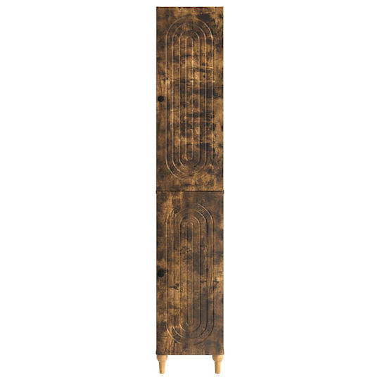 vidaXL Badezimmer-Säule Boden M33xB34.5xH90cm Braun