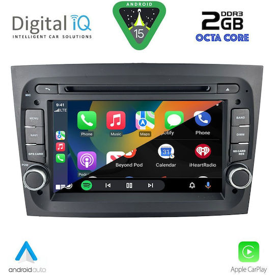 Digital IQ Car Audio System for Fiat Doblo 2015-2022 Bluetooth USB WiFi GPS Apple CarPlay Android Auto with 7" Touch Screen