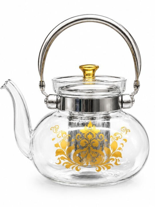 eBest Ceainic Din Sticlă Transparentă 1000ml