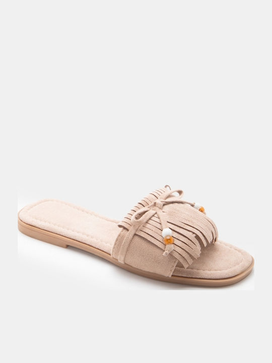 Flache Sandalen Für Damen Beigen