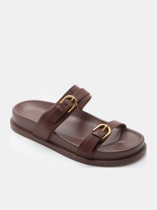 Sandale Casual Damă Flatforme Maro