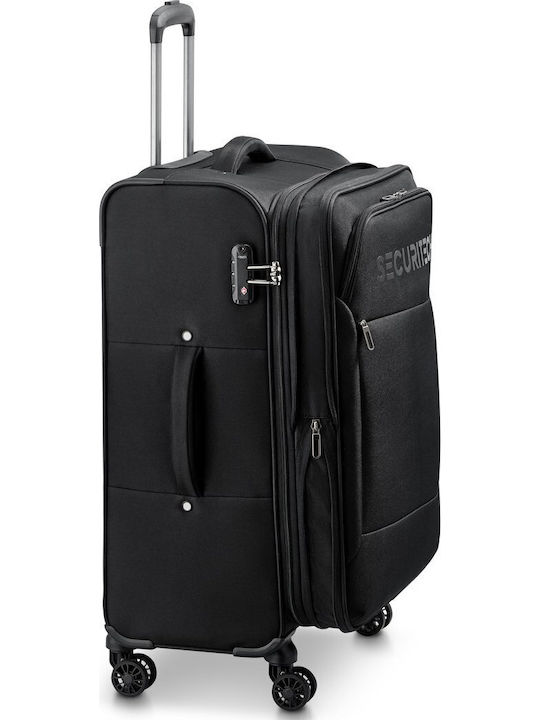 Delsey Large Travel Suitcase Black Height 70cm