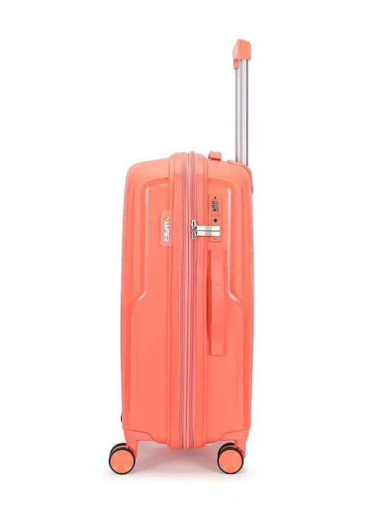 Amber Valiză De Călătorie Mare Scură Peachy Red Înălțime 75cm