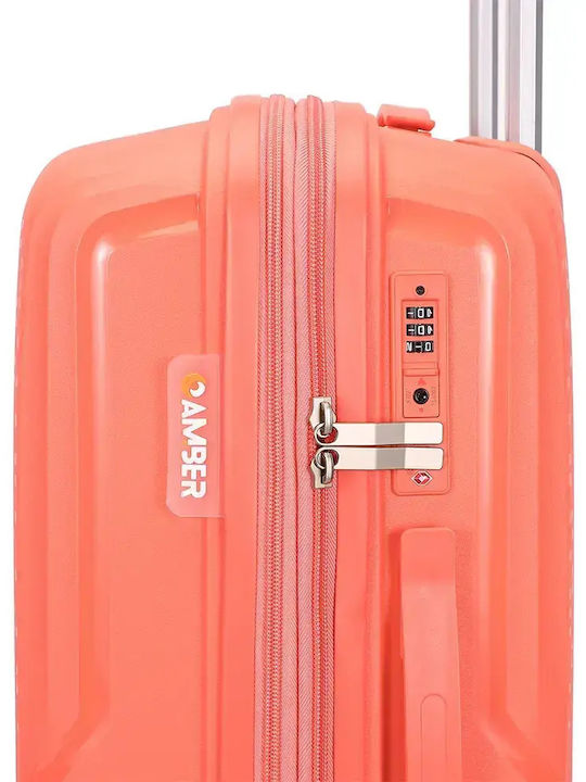 Amber Valiză De Călătorie Mare Scură Peachy Red Înălțime 75cm