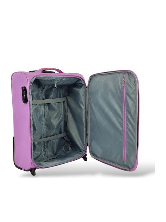 Diplomat Reisekoffer Kabine Stoff Lila Höhe 55cm