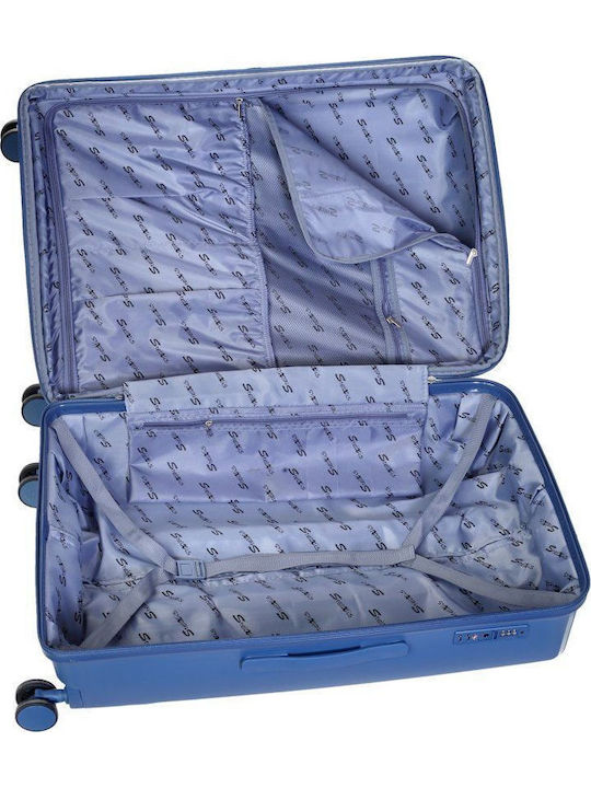 Diplomat Großer Reisetrolley Blau Höhe 75cm