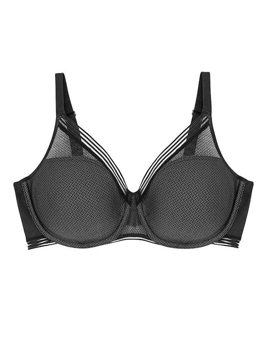 Infinite Sensation Minimizer Minimizer Bra without Padding Underwire Black