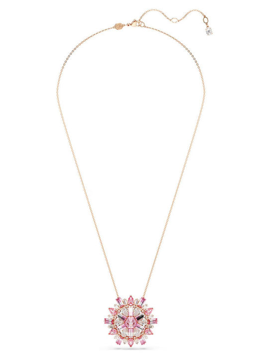 Swarovski Necklace in Pink Gold Plated Steel Pink