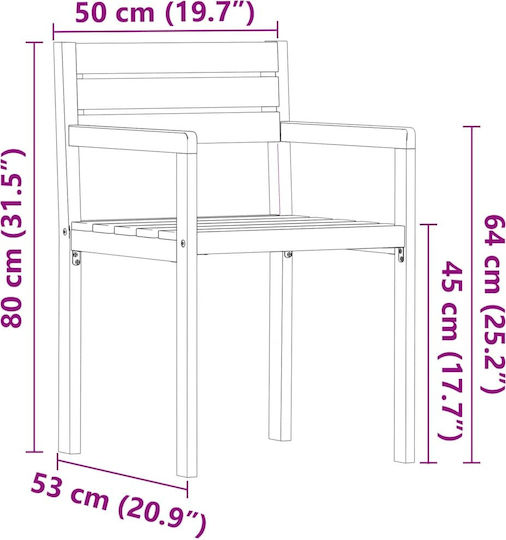 Garten- und Outdoor-Möbelsets 7 Stück Akazie
