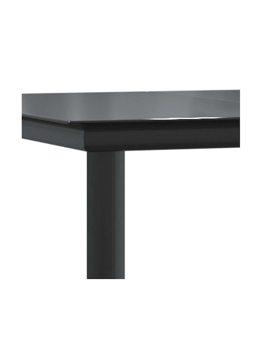 Set Sala De Mese Pentru Exterior 7 Piese Negru Cu Perne