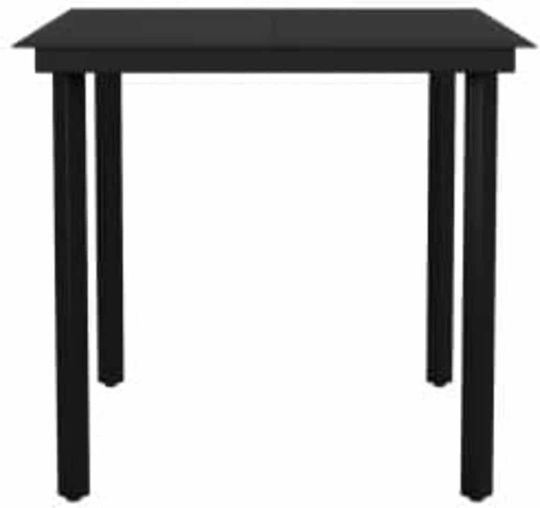 Set Sala De Mese Pentru Exterior 3 Piese Negru Cu Perne
