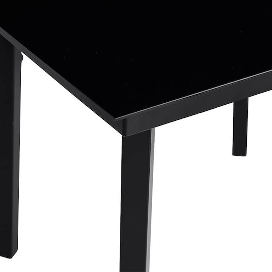 Set Sala De Mese Pentru Exterior 3 Piese Negru Cu Perne