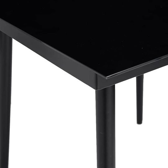 Set Sala De Mese Pentru Exterior 5 Piese Negru Cu Perne