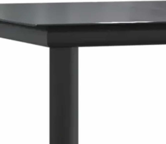 Garden & Outdoor Furniture Set Dining Room 7 Pieces Black with Pillows