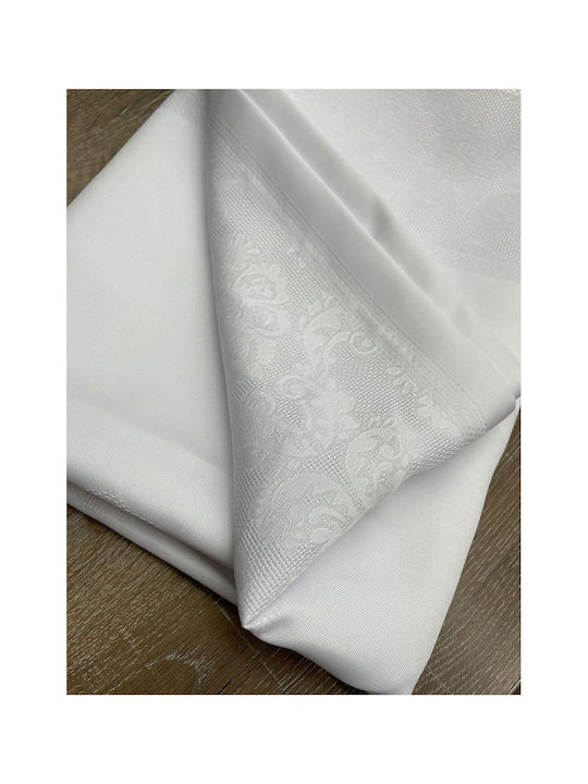 SteweHome Tablecloth With Lace Stain Resistant White 160x220cm