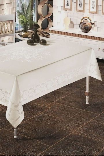 SteweHome Tablecloth With Lace Beige 160x220cm