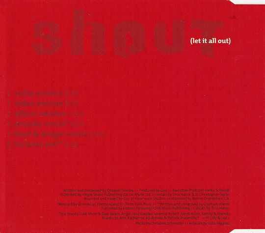 Sweetbox Feat. D. Christopher Taylor - Shout (let It All Out) CD Μουσικής