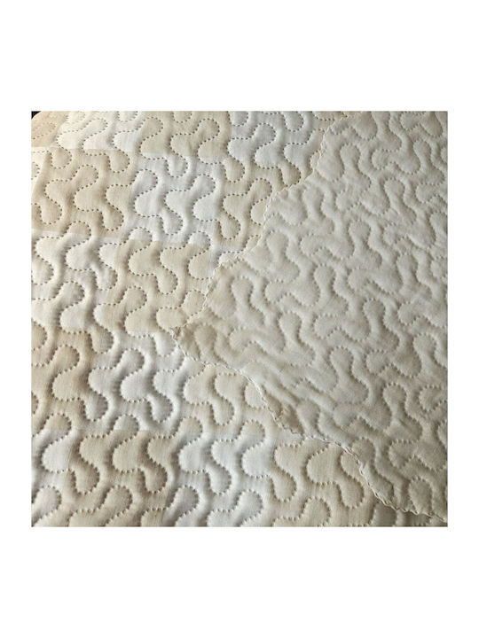 Kotonia Home Κουβερλί Ημίδιπλο Microfiber Cream 180x230cm