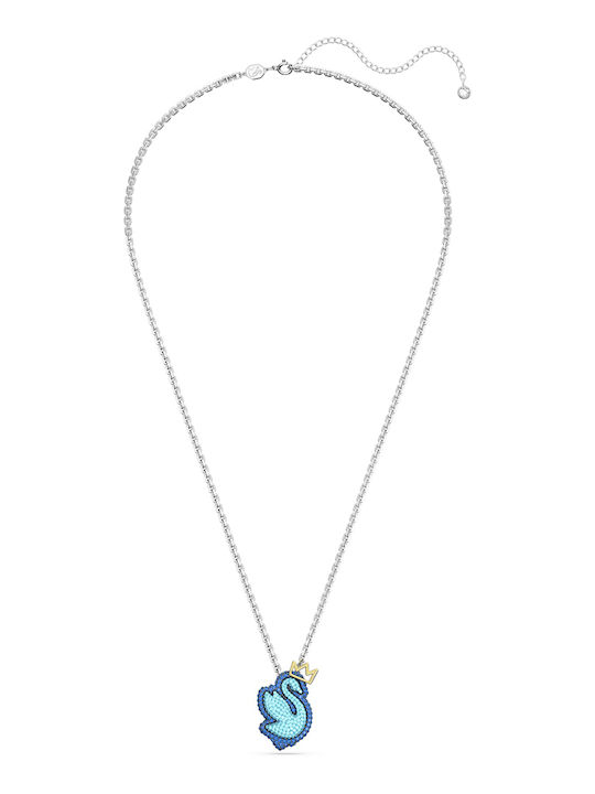 Swarovski Colier din Oțel Albastru