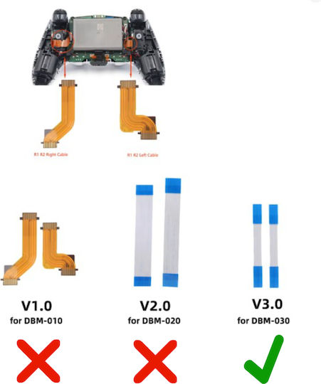 Гъвкав Кабел Ffc Flex Flat Ribbon L1/l2 R1/r2 Buttons Board Connector Cable Хейристори Sony Playstation 5 Ps5 Gamepad Dualsense Edge Controller Dbm-030 V3.0 6pin Комплект 2 Код 1-ffc0044