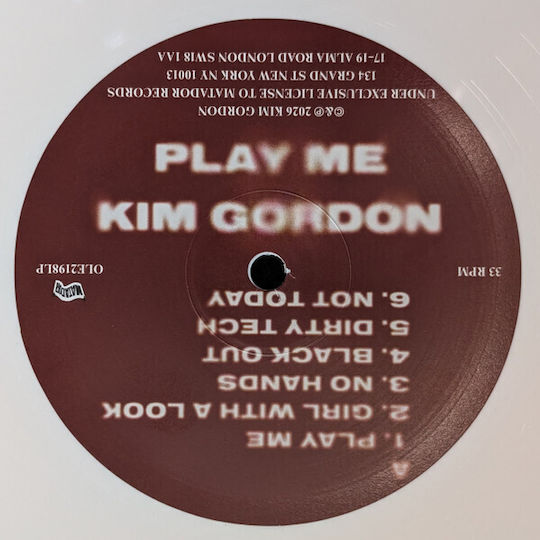 Kim Gordon Play Me Vinyl