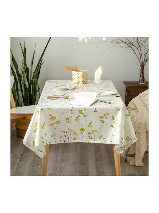 Linen Green Tablecloth 140x260cm