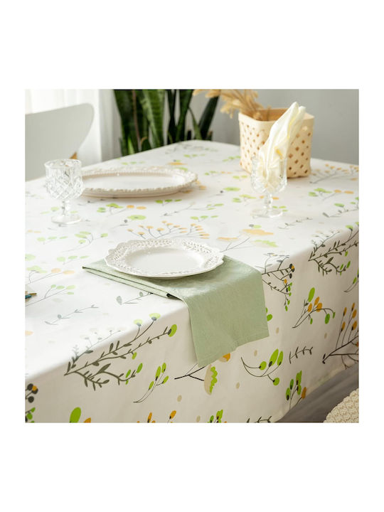 Linen Green Tablecloth 140x260cm