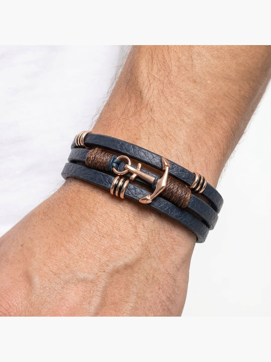 U.S. Polo Assn. Ανδρικό Βραχιόλι Χειροπέδα από Δέρμα