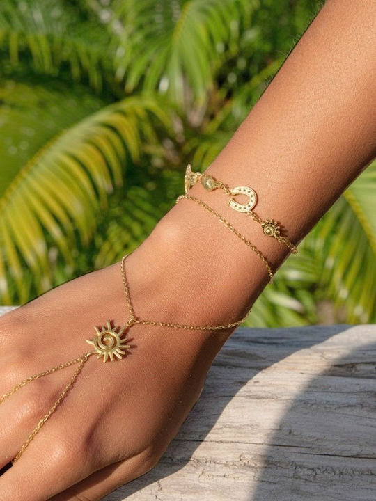 Callajewels Women's Gold Plated Steel Chain Bracelet