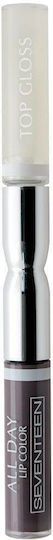 Seventeen All Day Lip Color & Top Gloss Lang anhaltend Flüssig Lippenstift Metallisch 36 Modern Grey 10ml