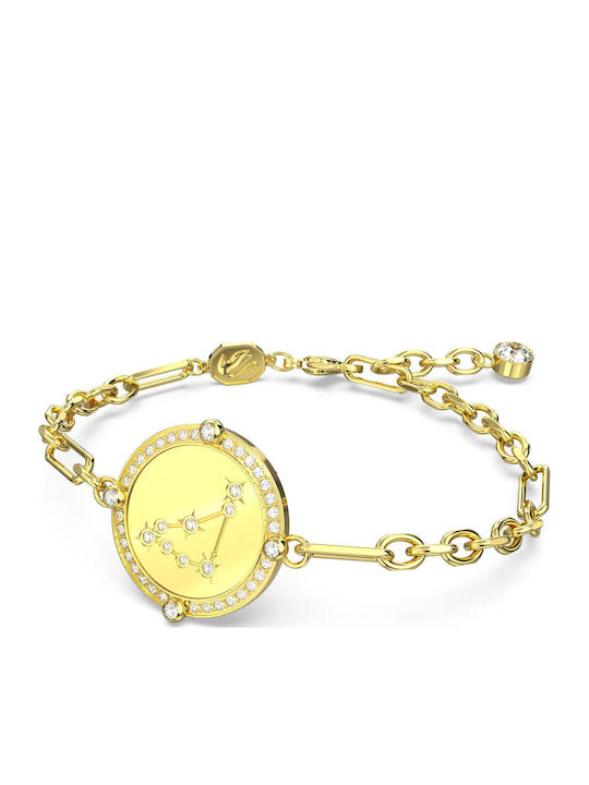 Swarovski Women's Bracelet Stainless Steel Gold Plated 20cm