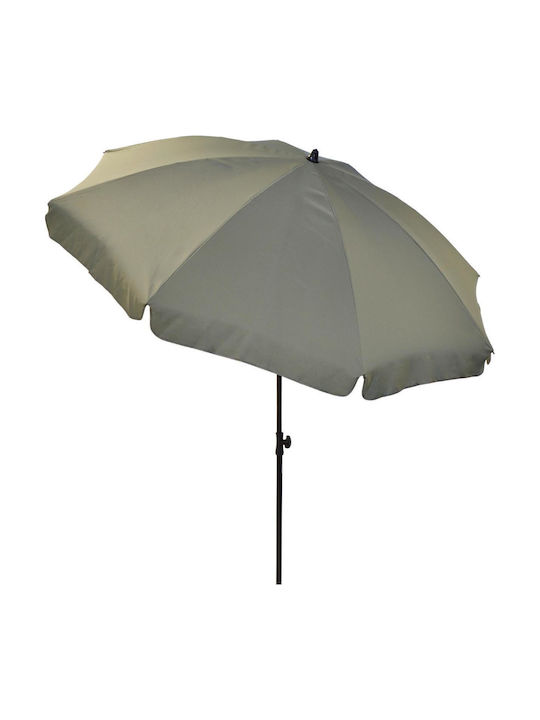 Floor Circular Metal Green Parasol with Base 1.85m