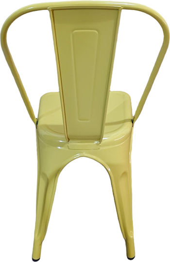 Scaun de Exterior Metalic Utopia Galben 44x44x85cm
