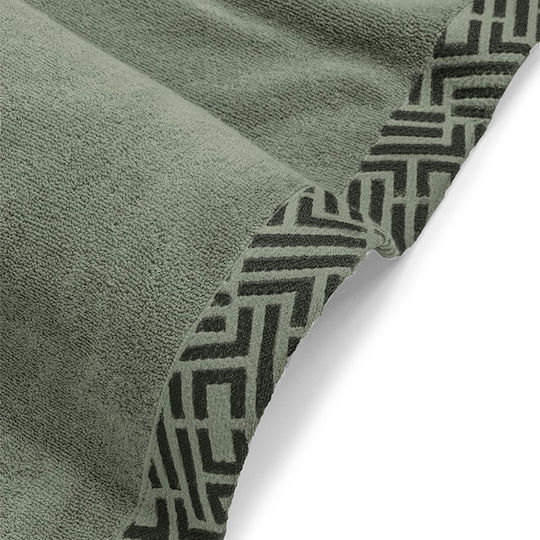 Feel & Touch Cotton Khaki Beach Towel 90x180cm