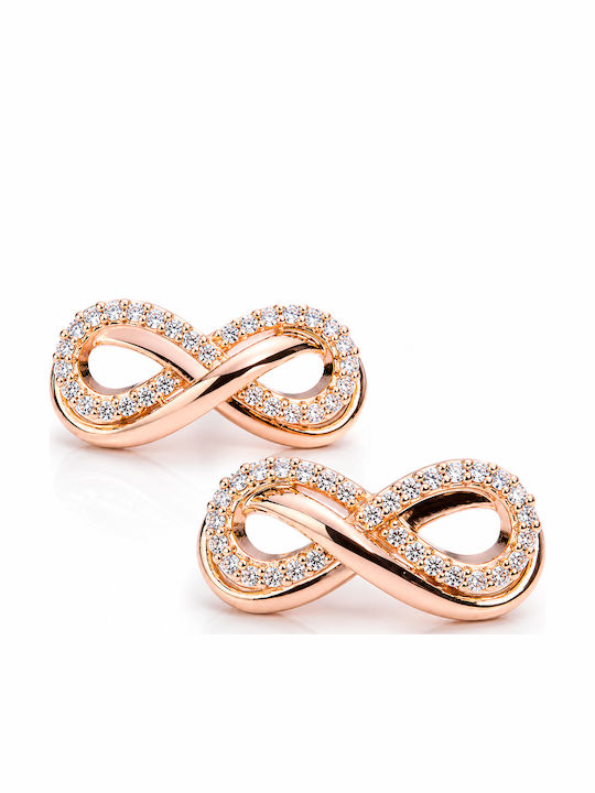 Swarovski Σκουλαρίκια από Ατσάλι Επιχρυσωμένα με Πέτρες Ροζ Swarovski Σκουλαρίκια από Ατσάλι Επιχρυσωμένα με Πέτρες Ροζ
