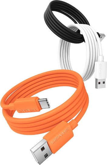 Usams USB 2.0 Cable USB-C Male - USB-A 18W Orange 1m SJ786USB03