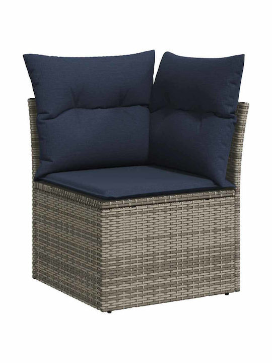 vidaXL Garden & Outdoor Furniture Sets Living Room Set 6 Pieces Gray with Pillows